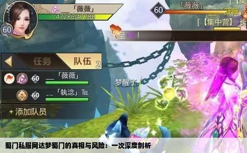 蜀门私服网达梦蜀门的真相与风险：一次深度剖析