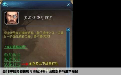蜀门SF服务器价格与市场分析：深度剖析与成本揭秘