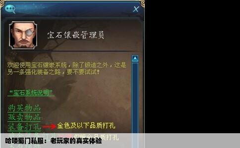 哈喽蜀门私服：老玩家的真实体验